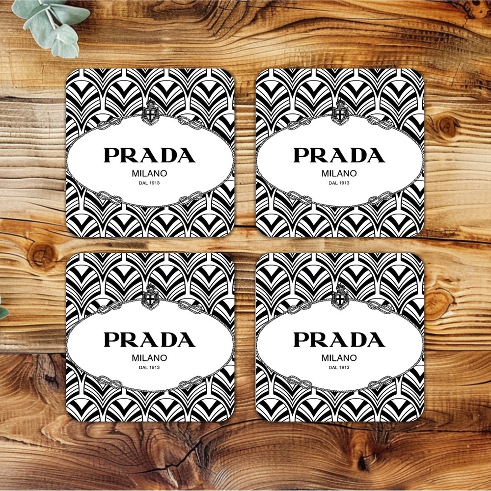 HANDMADE FASHION Set of 4 Ceramic Drink Coasters